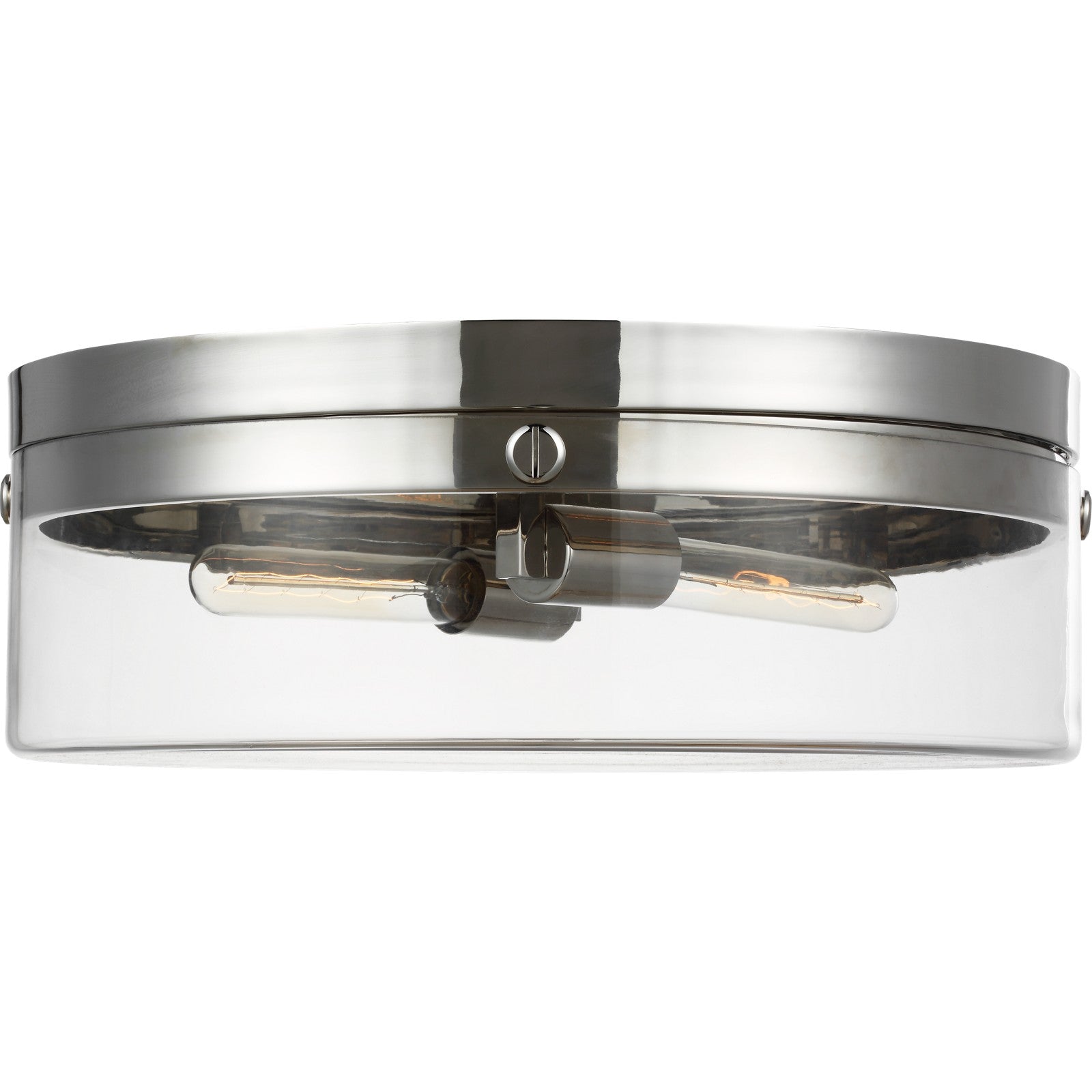 Garrett Large Flush Mount in Burnished Brass - Visual Comfort Ceiling Lights