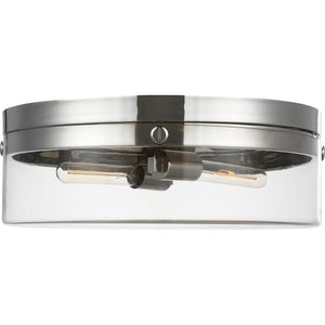Garrett Large Flush Mount in Burnished Brass - Visual Comfort Ceiling Lights