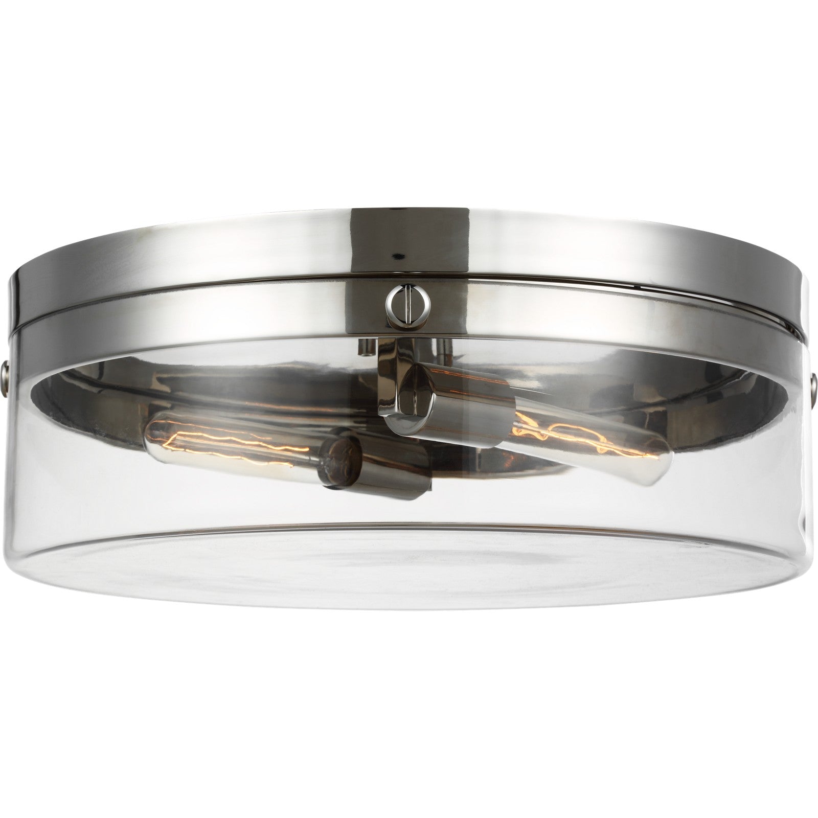 Garrett Large Flush Mount in Burnished Brass - Visual Comfort Ceiling Lights