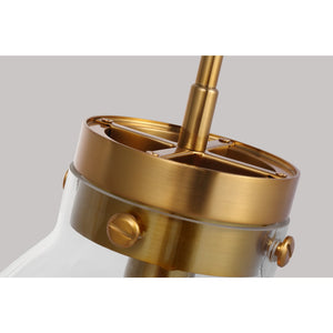 Garrett Wide Pendant in Burnished Brass - Visual Comfort Ceiling Lights