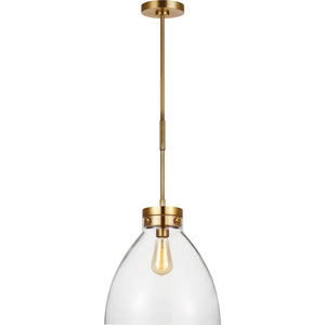 Garrett Wide Pendant in Burnished Brass - Visual Comfort Ceiling Lights