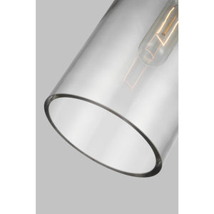 Garrett Medium Cylinder Pendant Burnished Brass - Visual Comfort Ceiling Lights