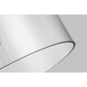 Garrett Large Cylinder Pendant Polished Nickel - Visual Comfort Ceiling Lights