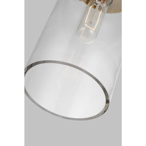 Garrett Medium Cylinder Pendant Burnished Brass - Visual Comfort Ceiling Lights