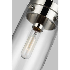 Garrett Medium Cylinder Pendant Burnished Brass - Visual Comfort Ceiling Lights