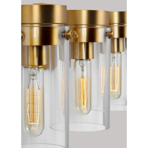 Garrett 4 - Light Vanity in Burnished Brass - Visual Comfort Wall Lights