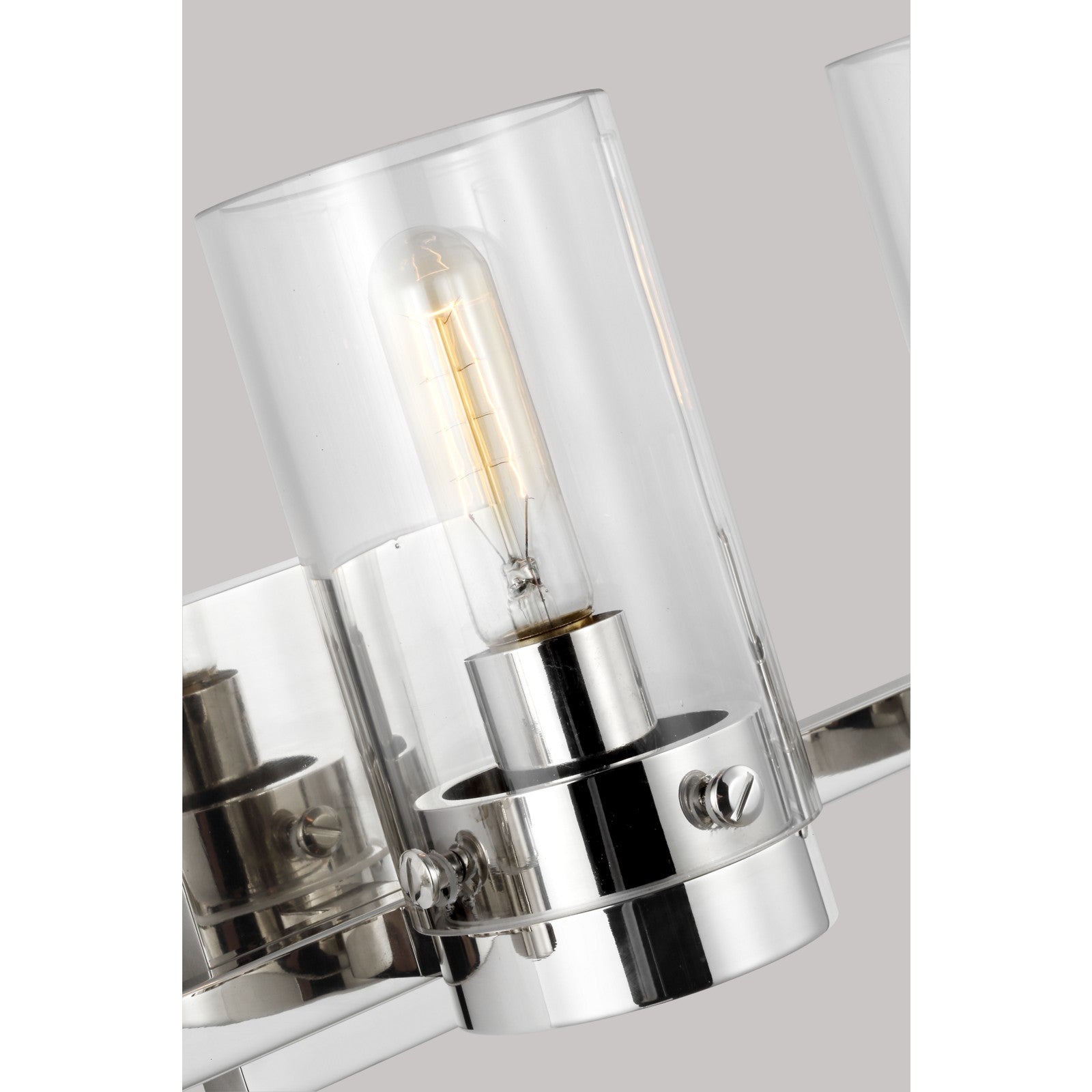 Garrett 3 - Light Vanity in Polished Nickel - Visual Comfort Wall Lights