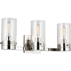 Garrett 3 - Light Vanity in Polished Nickel - Visual Comfort Wall Lights