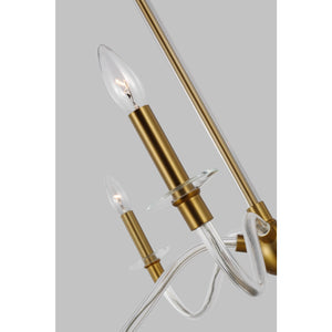 Hanover Medium Chandelier in Burnished Brass - Visual Comfort Ceiling Lights