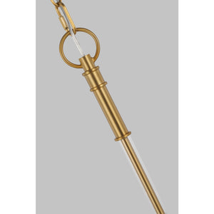 Hanover Medium Chandelier in Burnished Brass - Visual Comfort Ceiling Lights