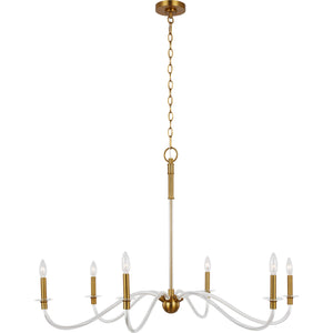Hanover Large Chandelier in Burnished Brass - Visual Comfort Ceiling Lights