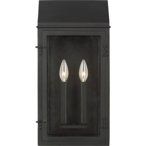 Hingham Large Outdoor Wall Lantern in Textured Black - Visual Comfort Outdoor Lighting