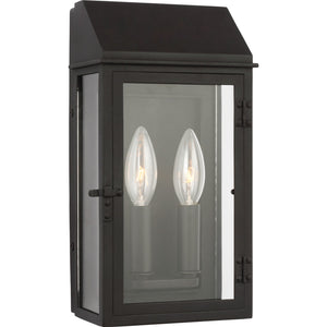 Hingham Small Outdoor Wall Lantern in Textured Black - Visual Comfort Outdoor Lighting