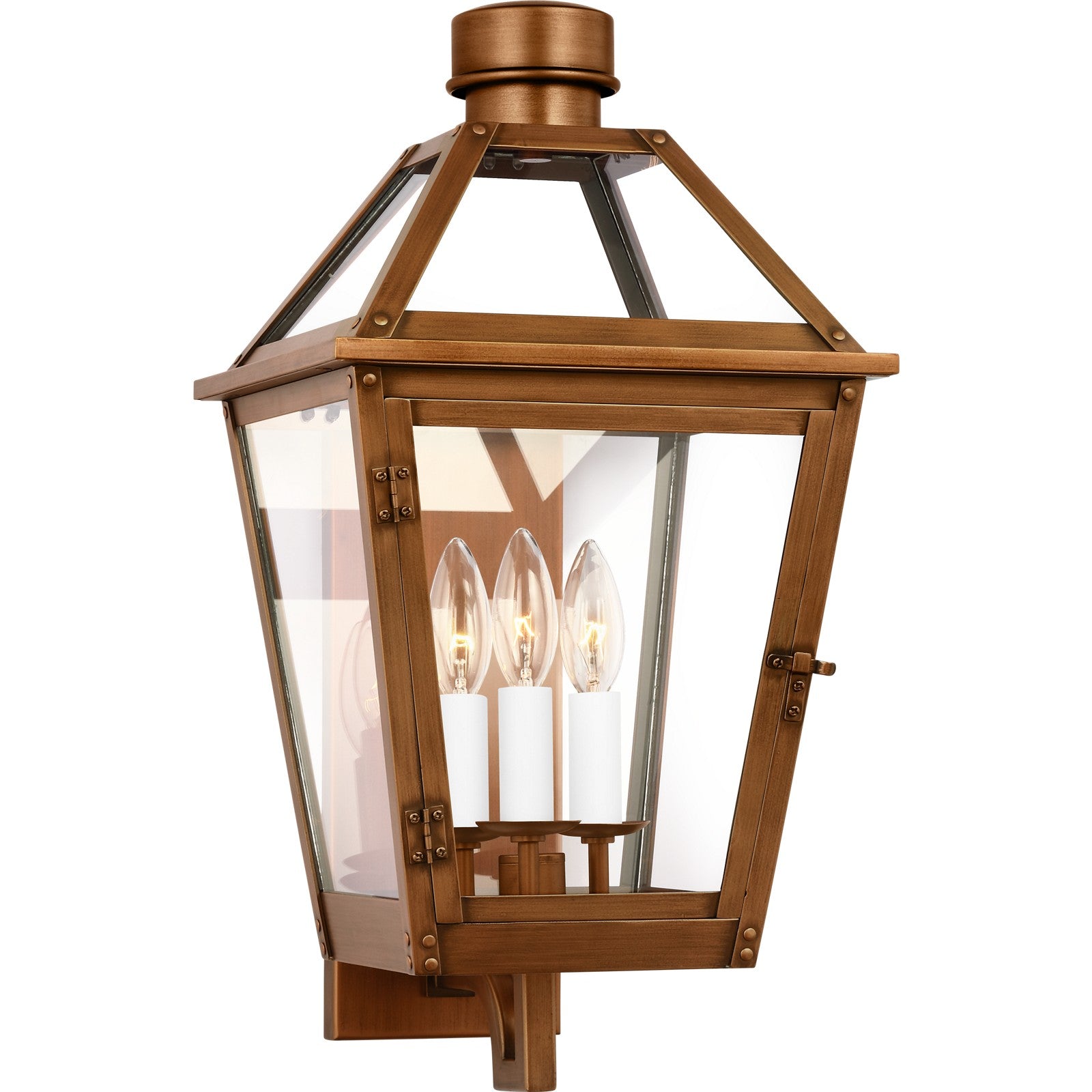 Hyannis Medium Wall Lantern Natural Copper - Visual Comfort Outdoor Lighting