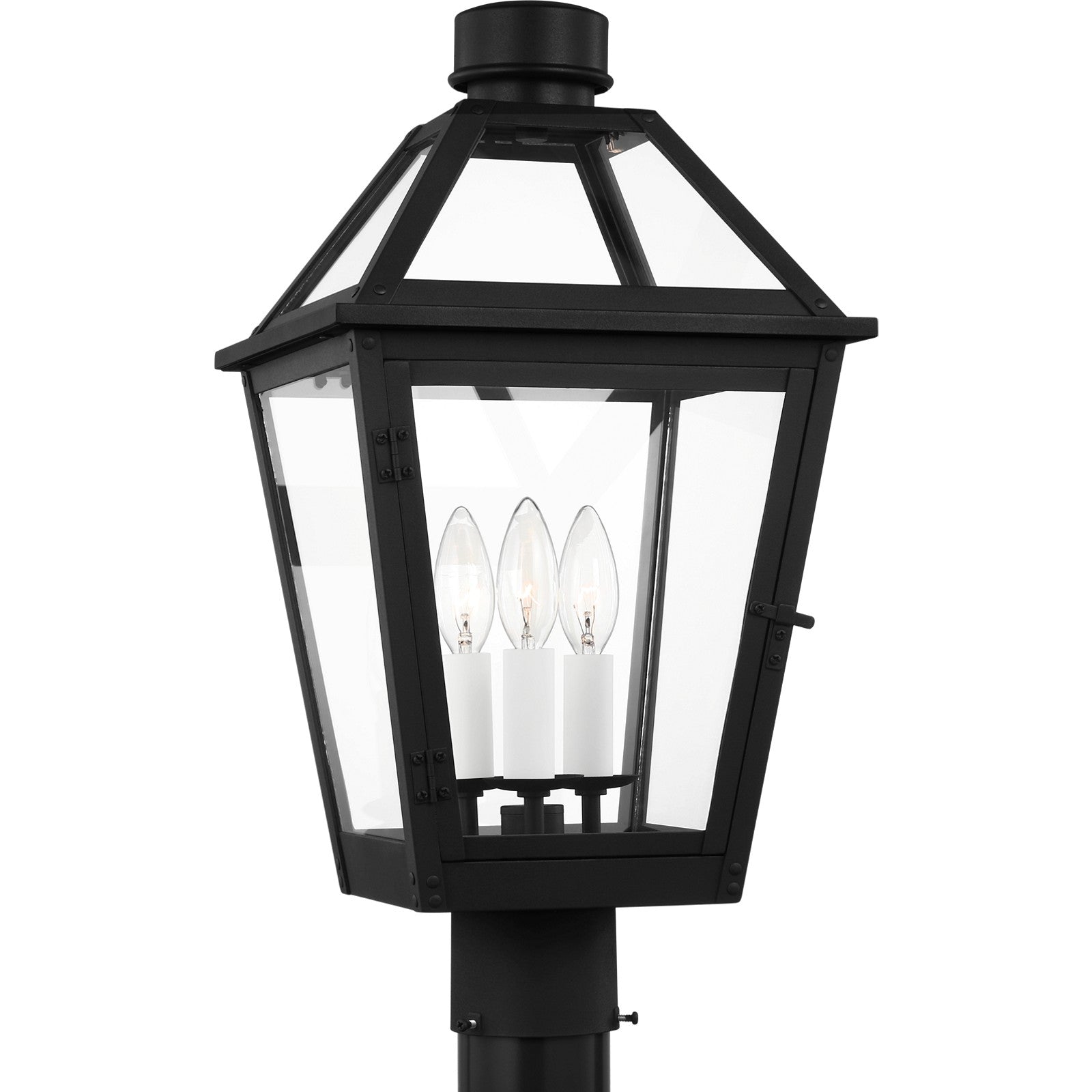 Hyannis Medium Post Textured Black - Visual Comfort Outdoor Lighting