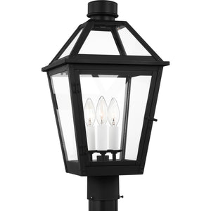 Hyannis Medium Post Textured Black - Visual Comfort Outdoor Lighting