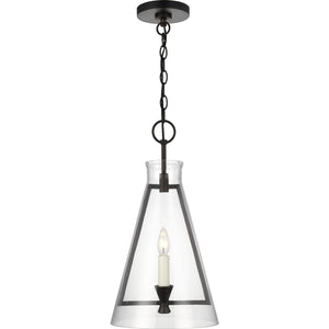 Keystone Medium Pendant in Aged Iron - Visual Comfort Ceiling Lights