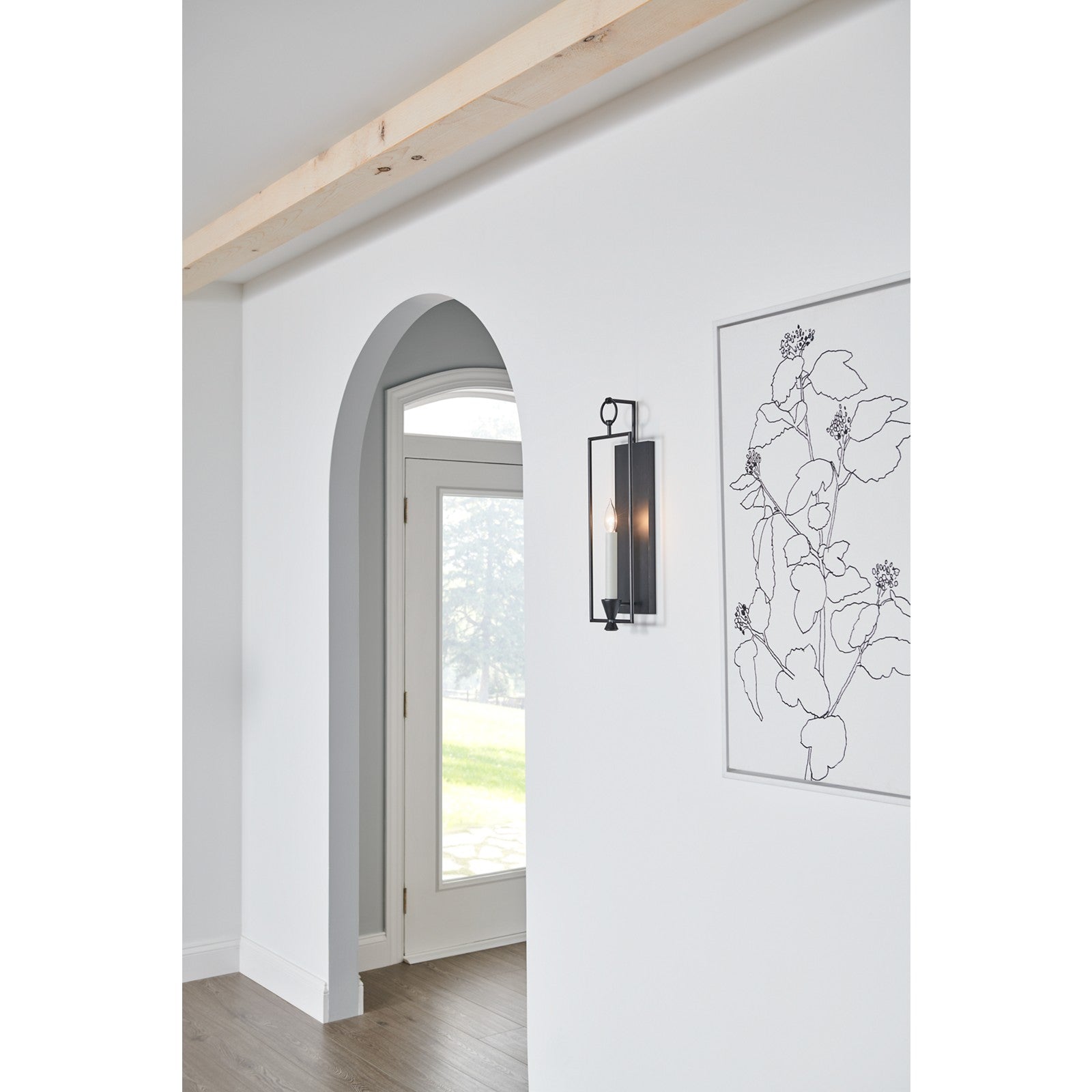 Keystone Sconce Aged Iron - Visual Comfort Wall Lights