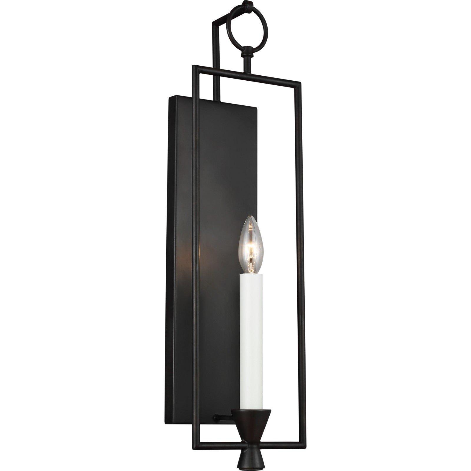 Keystone Sconce Aged Iron - Visual Comfort Wall Lights