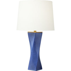 Lagos Table Lamp Frosted Blue - Visual Comfort Table Lamps