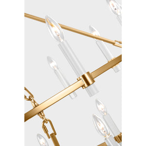 Marston 2 Tier Large Chandelier Burnished Brass - Visual Comfort Ceiling Lights