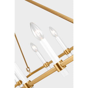Marston Linear Chandelier Burnished Brass - Visual Comfort Ceiling Lights
