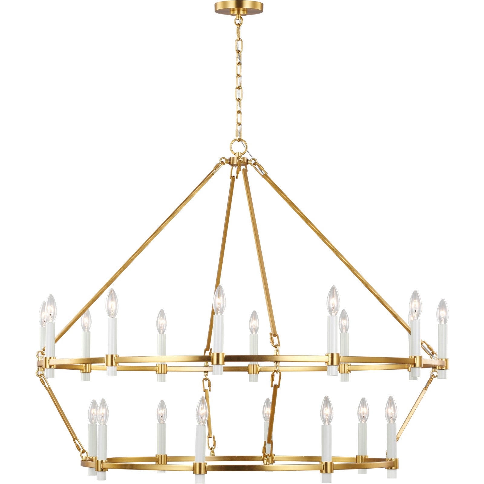 Marston 2 Tier Large Chandelier Burnished Brass - Visual Comfort Ceiling Lights