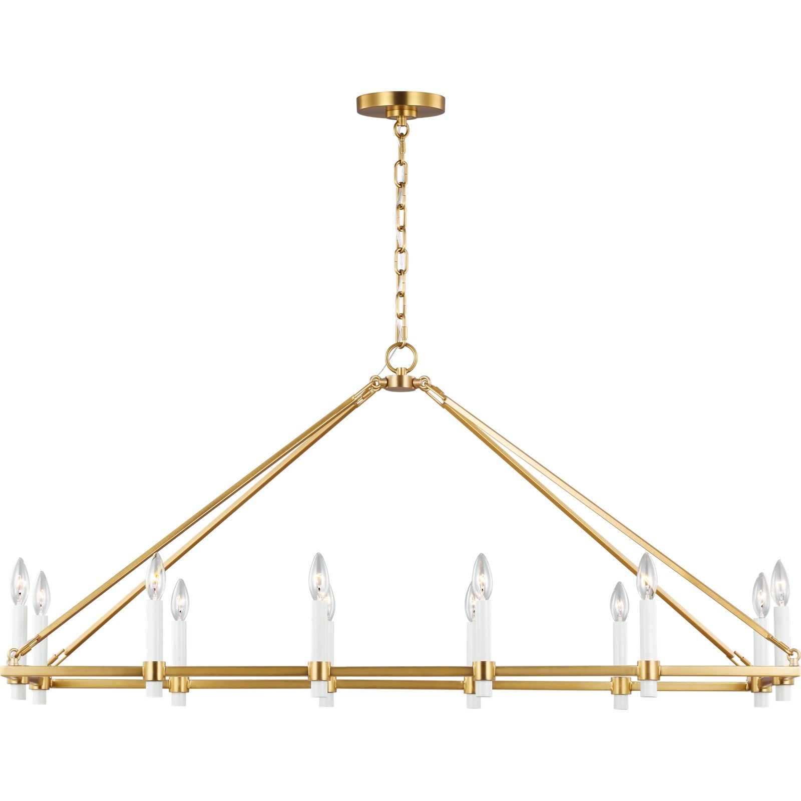Marston Linear Chandelier Burnished Brass - Visual Comfort Ceiling Lights