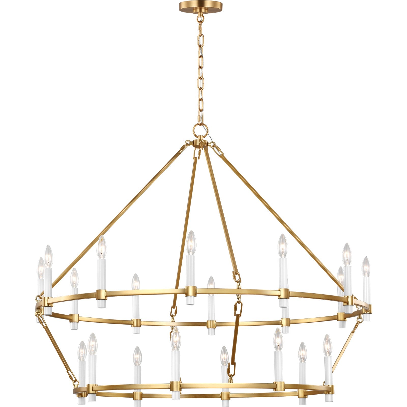 Marston 2 Tier Large Chandelier Burnished Brass - Visual Comfort Ceiling Lights