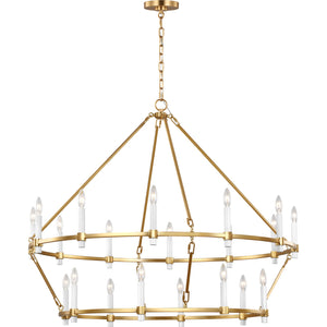 Marston 2 Tier Large Chandelier Burnished Brass - Visual Comfort Ceiling Lights