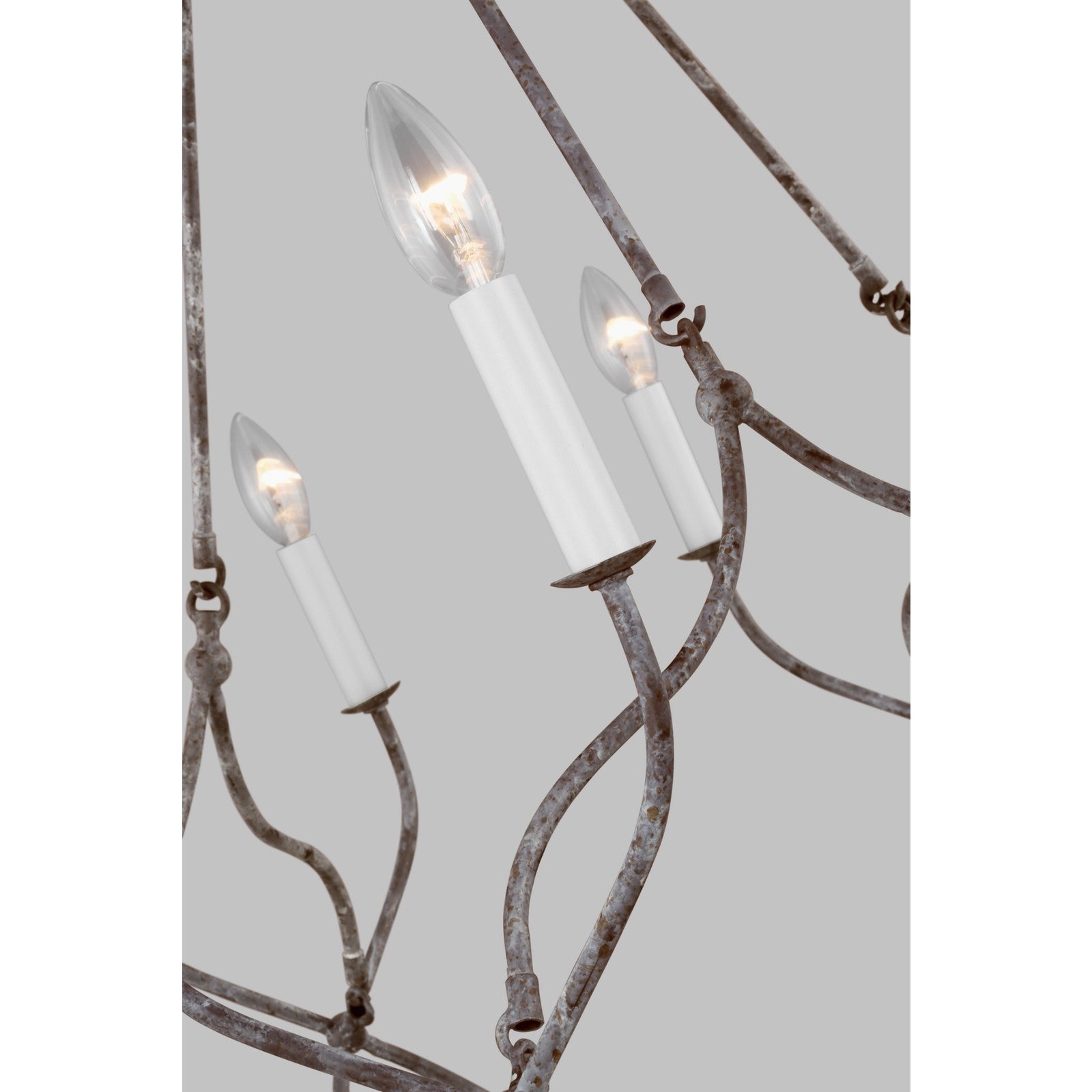 Richmond Medium Chandelier Weathered Galvanized - Visual Comfort Ceiling Lights