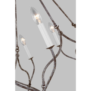 Richmond Medium Chandelier Weathered Galvanized - Visual Comfort Ceiling Lights