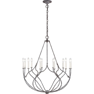 Richmond Medium Chandelier Weathered Galvanized - Visual Comfort Ceiling Lights