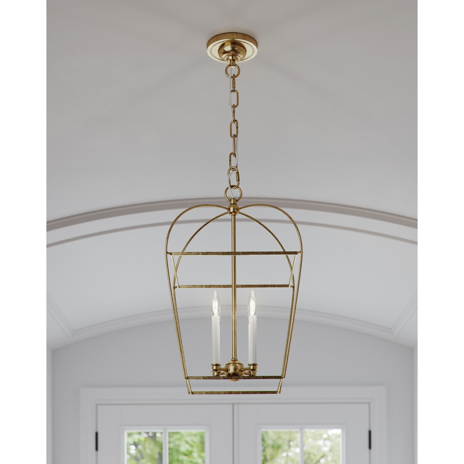Stonington Medium Lantern Antique Gild - Visual Comfort Ceiling Lights