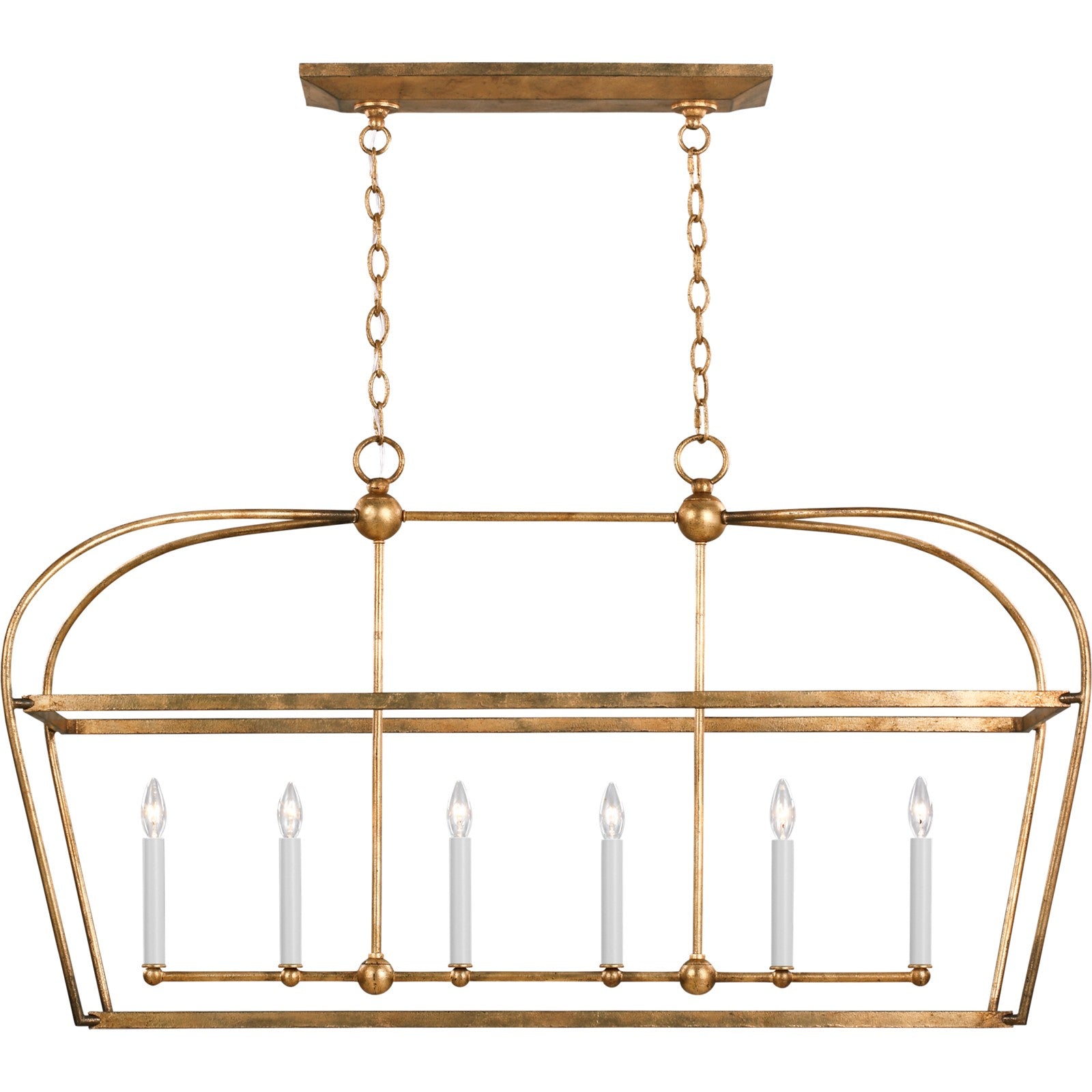 Stonington Linear Lantern in Antique Gild - Visual Comfort Ceiling Lights