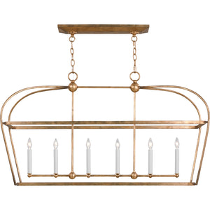 Stonington Linear Lantern in Antique Gild - Visual Comfort Ceiling Lights