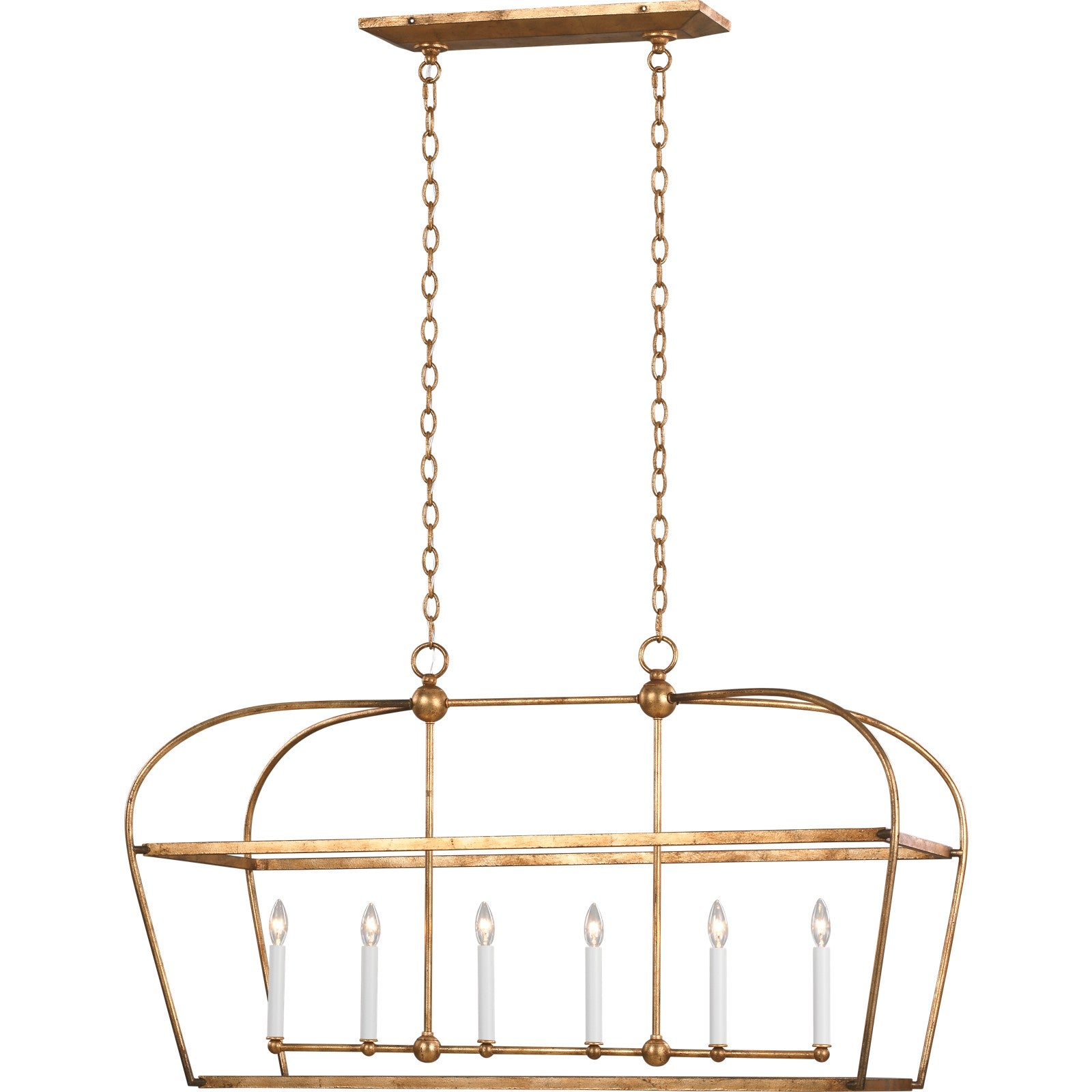Stonington Linear Lantern in Antique Gild - Visual Comfort Ceiling Lights