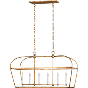 Stonington Linear Lantern in Antique Gild - Visual Comfort Ceiling Lights