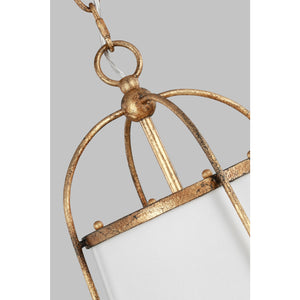 Stonington Small Hanging Shade in Antique Gild - Visual Comfort Ceiling Lights