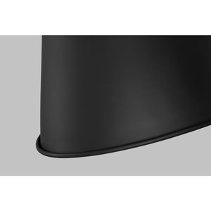 Wellfleet Medium Cone Pendant Midnight Black and Burnished Brass - Visual Comfort Ceiling Lights