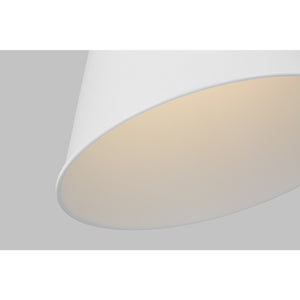 Wellfleet Medium Cone Pendant Midnight Black and Burnished Brass - Visual Comfort Ceiling Lights
