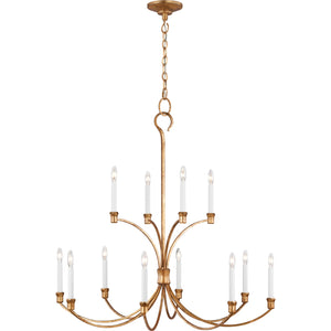 Westerly Large Chandelier Antique Gild - Visual Comfort Ceiling Lights