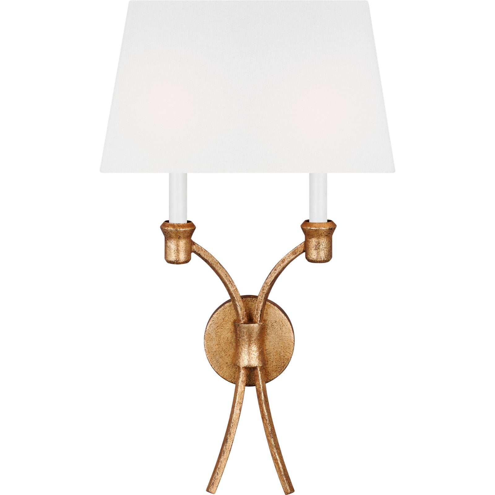 Westerly Double Sconce Antique Gild - Visual Comfort Wall Lights