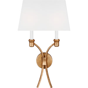 Westerly Double Sconce Antique Gild - Visual Comfort Wall Lights
