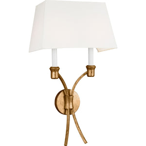 Westerly Double Sconce Antique Gild - Visual Comfort Wall Lights