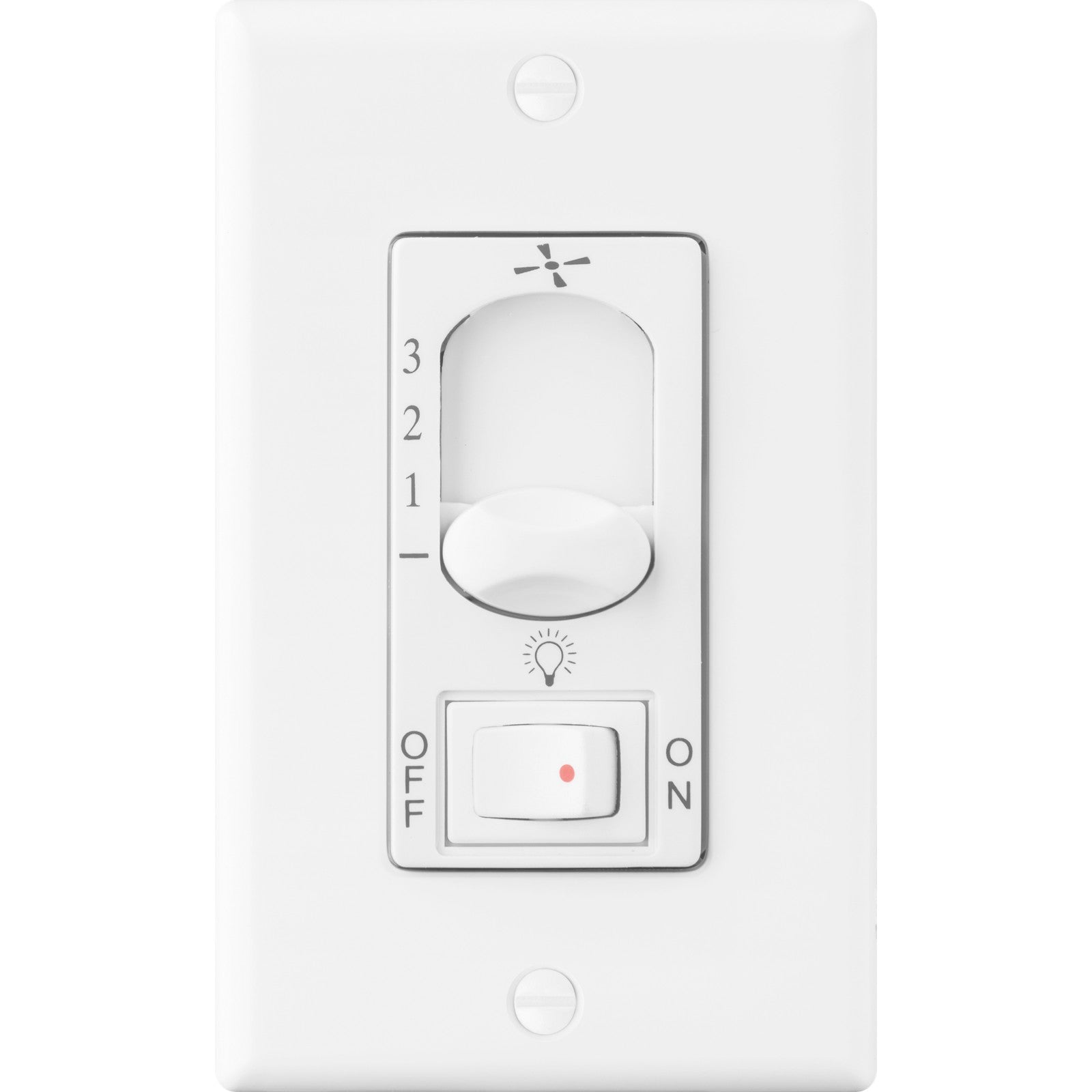 3-Speed Wall Control with On/Off Light Switch - Visual Comfort Fan 1