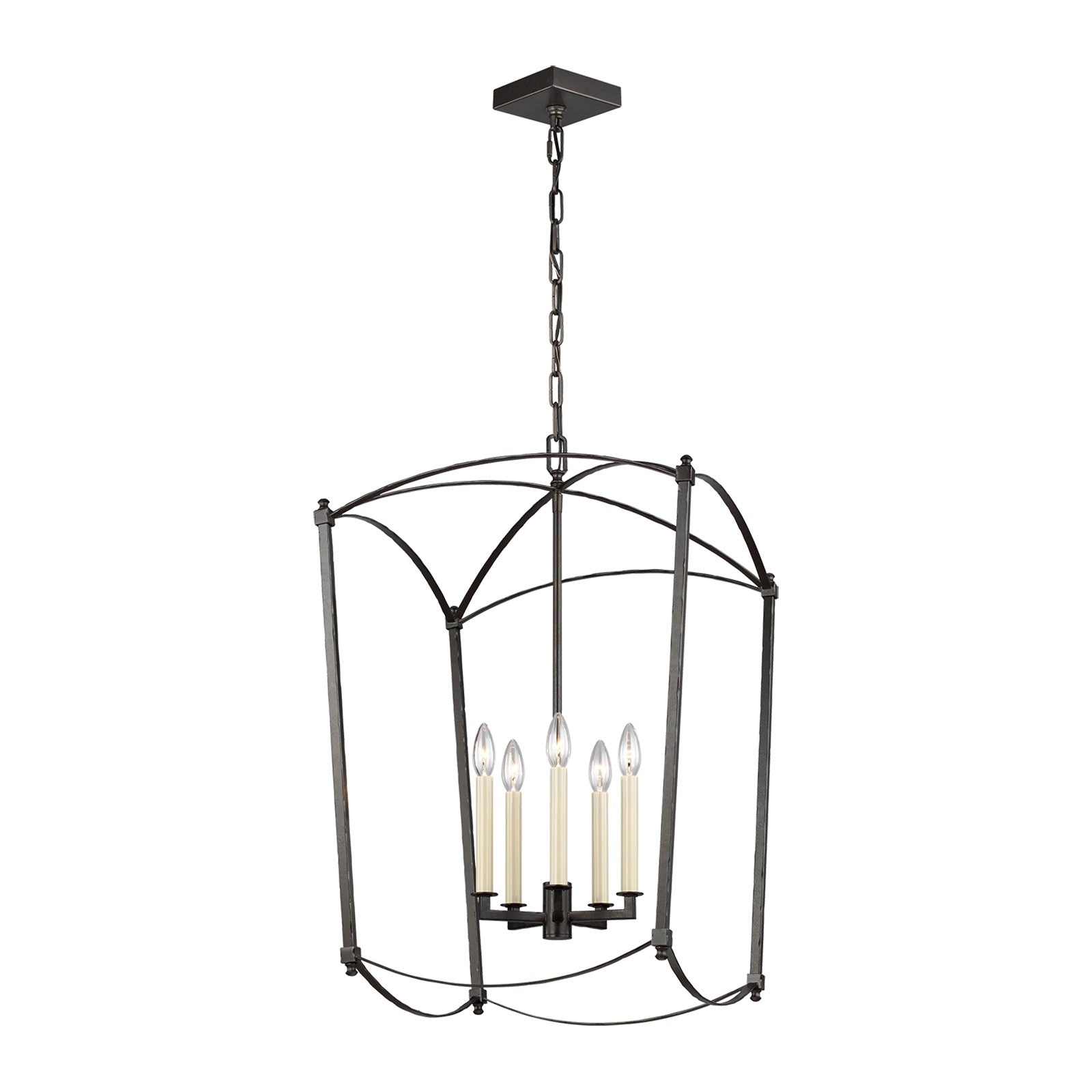 Thayer Large Lantern Antique Gild - Visual Comfort Ceiling Lights