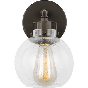 Clara 1 - Light Sconce in Polished Nickel/Textured Black - Visual Comfort Wall Lights