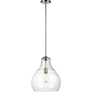 Zola One Light Pendant in Satin Nickel - Visual Comfort Ceiling Lights