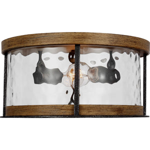 Angelo Flush Mount Distressed Weathered Oak / Slate Grey Metal - Visual Comfort Ceiling Lights